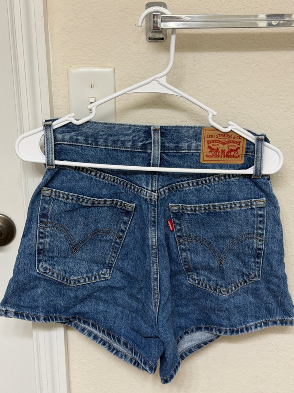 Levi's Blue Vintage-Inspired High Rise Denim Shorts